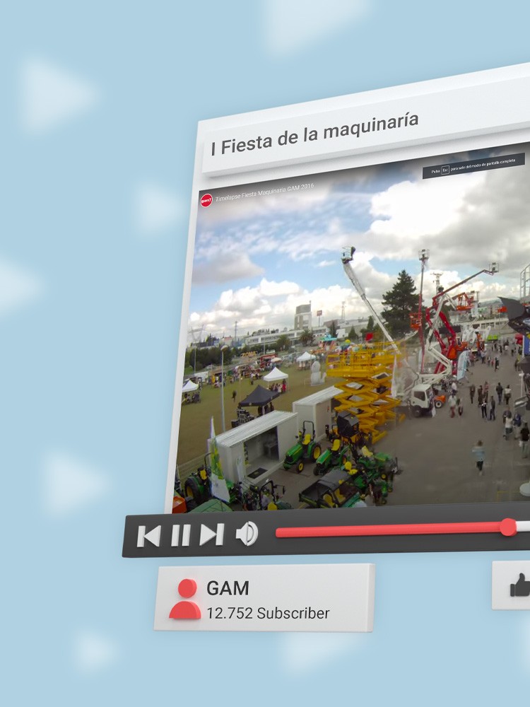 Imagen principal de proyecto de Producción de Vídeo Timelapse Feria Maquinaria GAM